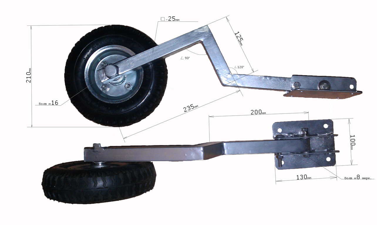 Колеса на транец лодки своими руками чертежи